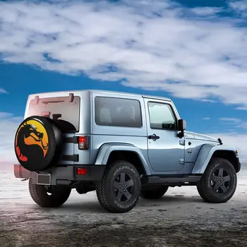Mortal Kombat Rezervno Kolo Pnevmatike Pokrovček Primeru Vrečko Vrečka za Jeep Honda MKX Sub Zero Prah-Dokazilo Vozila Pribor 14