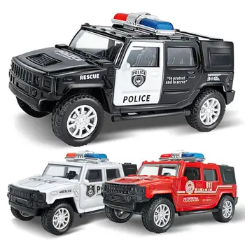 1/36 Simulacije Policijski Avto, Vozila, Potegnite Nazaj Tovornjak Model Otroci Igrače Božično Darilo
