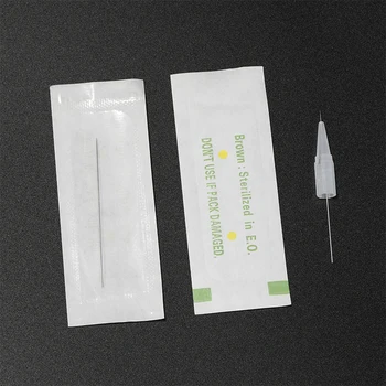 100 kozarcev PMU Microblading Iglo + Pokal Nasveti za Enkratno uporabo Sterilizirati Strokovno Tatoo Pralni Igle Trajno Ličenje Obrvi Ustnice