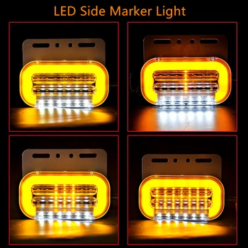 10pcs 4pcs Amber LED Strani Marker Lučka Lučka za Tovornjak Priklopnika Tovorna Prikolica Zaprti Nepremočljiva 24V