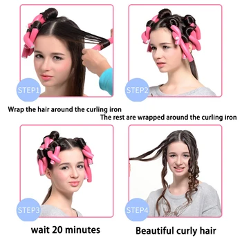 10pcs Unisex Čarobno Lase Curler Palice Mehko Peno, Bendy Twist DIY Hair Design Maker Curl Roller Spiralne Kodre Las Styling DIY Orodja