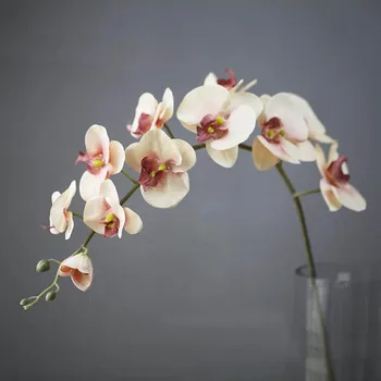 11 Glave Svile Orhideja Phalaenopsis Cvetje DIY Poroko Cvetlični Šopek Umetne Rastline Ponaredek Cvetje Doma Dekor 110 CM