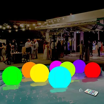 13 Barvah Žareče Žogo Napihljivi LED Žareče Žoga za Plažo Vode, Oprema za igro, Zabavo Plujejo Diski Stranka Bazen Igrača