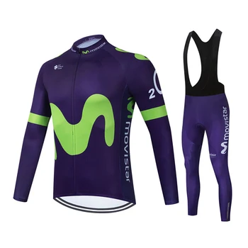 2021 Movistar Team Long Sleeve Kolesarjenje Dresov Ropa Ciclismo Maillot Kolesarska Oblačila Dihanje Mtb Kolo, Kolesarska Oblačila