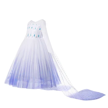 2021 Novo Elsa Kostum Otroci Carnival Party Obleke Malčka Dekle Sequins Dolg Rokav Forme Žogo Obleke Vestido Elza Congelada 2
