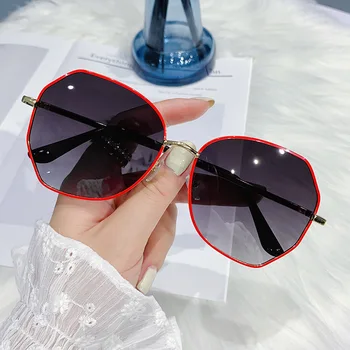 2021 Oblikovalec blagovne Znamke sončna Očala Za Ženske Modni Poligon Kovinski Okvir sončna očala Luxury Letnik Ženska Očala UV400 Oculos
