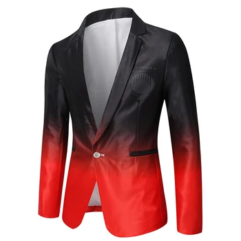 2022 Nov Moški Suknjič Multicolor Vzorec Tiskanje Priložnostne Poslovnih Udobno Jakna moška Obleka z Dolgimi Rokavi Jakno