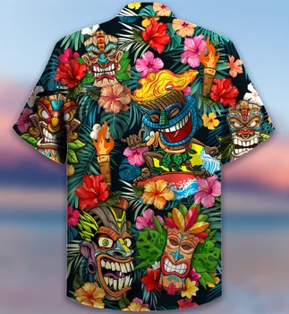 2022 Svoboden Dihanje 3d tiskanja Trendy Kul Moda Havajske Srajce Beach Party Vrhovi Kratkimi Poletne Moške Srajce