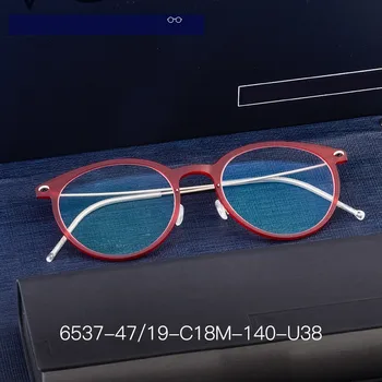 2023 Ročno Danska Blagovno Znamko Design Ultralahkih Očal Okvir Moški Ženske Kratkovidnost Recept Okrogle Očala Oculos 6541 6537 Nova