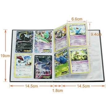 240Pcs Pokemon Album Kartice Knjiga Igranje Igre Pikachu Zemljevid Imetnik Zaslon Livre Pokémon Zbirk Veziva Mapo Otroci Igrače Darilo