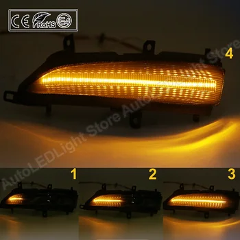 2PCS LED Dinamični Strani Krilo Ogledalo Blinker Vključite Signal, ki Teče, Luč Čista Oranžna Lučka Za Lexus GX460 (J150) LX570(J200)