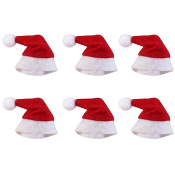 30pcs Mini Božični Klobuk Santa Claus Klobuk Božič Lollipop Klobuk Mini Poročno Darilo Ustvarjalne Kape Božično Drevo Ornament Dekor