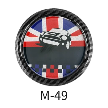 3D Kovinski Sprednji Žar Emblem Rešetka Značko Ogljikovih Vlaken Vzorec Nalepke Za BMW MINI Cooper Eno F54 F57 F56 F60 R55 R56 R60 R61