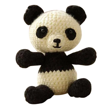 3D Panda Kvačkanje Lutka Komplet za Začetnike Odrasli Naučijo Plesti Živali, Plišaste Igrače, Ročno izdelan