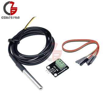 3V-5,5 V DS18B20 Nepremočljiva Temperaturni Senzor Sonda Modul DIY KOMPLET Plugable Terminal Adapter Kabel za Arduino Raspberry Pi
