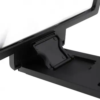 3X Črna Akril + ABS Prenosni Nastavljiv 3D Video Mobilni Telefon Lupa z Mobilnim Telefonom Nosilec