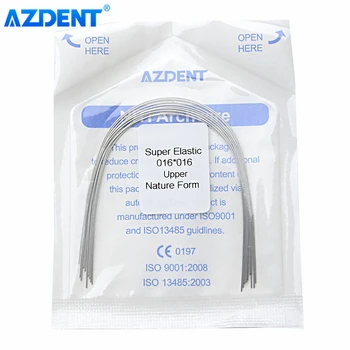 5 Paketi AZDENT Zobni Ortodontskega Arch Žice Naravni Obliki Pravokotne Super Elastične Niti 10pcs na Paket