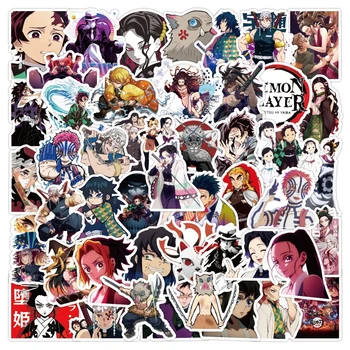 50 Kos Anime Demon Slayer Kimetsu ne Yaiba Yuukaku-kokoš Grafiti Nalepke Za Prenosnik Prtljage Decals DIY Hladilnik Stranka Darilo Nalepka