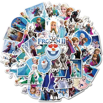 50pcs Disney Princesa Zamrznjene Nalepke Za Otroke Cute Anime Nalepke kawaii Prtljage Zvezek Scrapbooking Nalepka