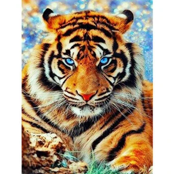5D DIY Diamond Slikarstvo Živali Celoten Krog Diamond Vezenje Tiger Sliko Okrasnih Ročno Prodajo Doma Dekor Darilo