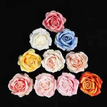 5pcs/10 cm umetne rože svilene rože dvignila glavo svate, dekoracijo doma streljanje rekviziti ponaredek cvet 18 barv