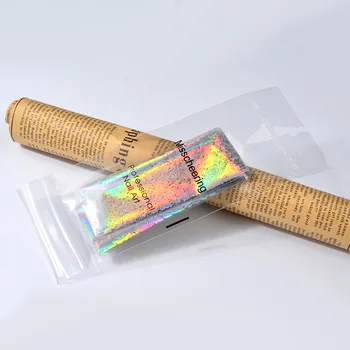 8PCS holografski folijo prenos pisane nalepke aser nail art okras decals manikira nohtov dobave orodje