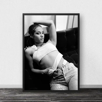 Alicia Keys Plakat Tkanine, Svila Wall Art Tkanine, Plakatov in Fotografij Stenski Dekor Za Dom Bar Cafe Doma Dekoracijo