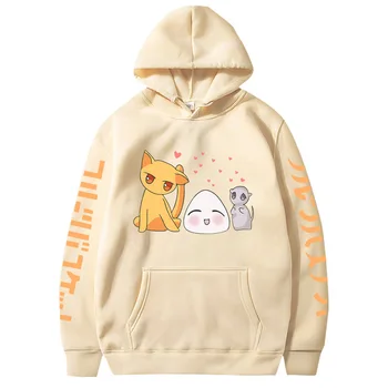 Anime Sadje Košarice Hoodie Tri Kitties Sweatshirts Prijetno Vrhovi Sweatsuit Sudadera Felpa Moletom