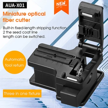 AUA-X01 Miniaturni Optični Rezalnik Samodejno Orodje Vrniti FTTH Hladno Povezavo, Optični Cleaver Plastičnega Materiala