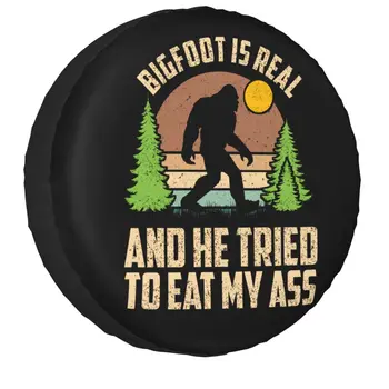 Bigfoot Je Resnična In Je Poskušal, Da bi Jedli Mojo Rit Rezervno Kolo Pnevmatike Pokrovček Primeru Vrečko Vrečka za Mitsubishi Pajero Vozila Dodatki