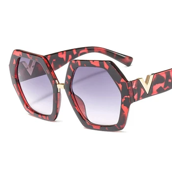 Blagovne Znamke Kvadratnih Sončna Očala Ženske 2021 Luxury Black Gradient Sončna Očala Dame Moda Poligon Očala Unisex Odtenki V400