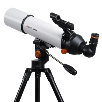 CELESTRON 80 mm Zaslonka 500mm Astronomski Prenosni Refracting Teleskop Povsem premazane AZ Gori z Nastavek za Telefon Adapter