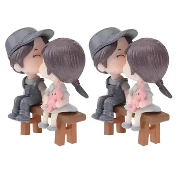 Couplestatue Figur Figurice Bonsaj Človekovih Prijateljstvo Kipi, Skulpture Poroko Obrti Okraski Njena Ljubezen Svojega Poljubljanje