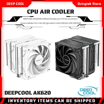 DEEPCOOL AK620 Bela/Črna 6 heatpipes CPU hladilnik zraka twin towers radiator Za Intel 12. generacija LGA1700 2011 115X 1200 AM4