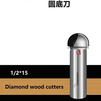 Diamond lesa delovnih orodij zalivu polje bit PCD cnc usmerjevalnik bitov mlin 6 mm rezila Krog Nos Svedri za les krožni lok rezalnik pohištvo