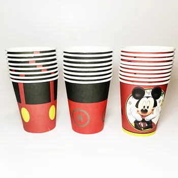 Disney Minnie Tema Mickey Mouse Papir Pokal Fant Dekle Rojstni dan Baby Tuš Dekoracijo Supplie stranka Zbirka