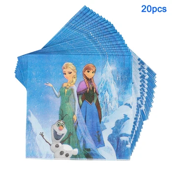 Disney Princesa Zamrznjene Rojstni Dan Za Enkratno Uporabo Namizna Dekleta Risanka Ploščo Pokal Zastavo Prtom Napkin Baby Tuš Dekoracijo