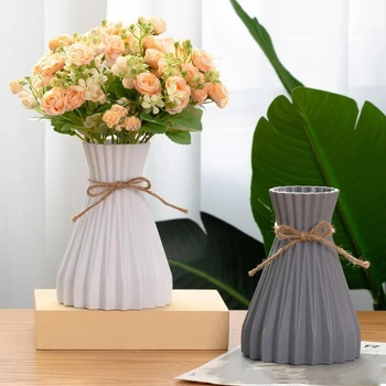 Doma Dekor Plastičnih Vaza Vaze za Rože Cvet Pot Soba Dekor Namizje Centerpieces Poročno Dekoracijo Nezlomljiv