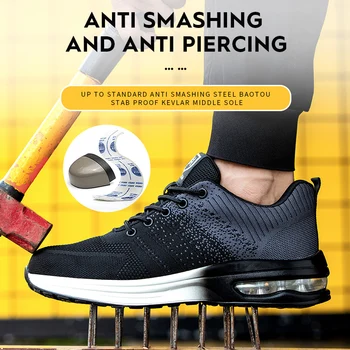Dropshipping Moški Ženske Delajo Čevlji Jekla Toe Železa Varnostne Škornje Evropski Standard Anti-smash Anti-punkcija Šport varovalni Čevlji