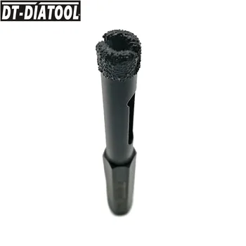 DT-DIATOOL 4pcs Premera 8 mm Parcelo Kolenom Diamond Vakuumske Brazed Mokro Vrtanje Svedri za Kamen, Granit, Marmor Keramični/Strešnik za Kronske Žage