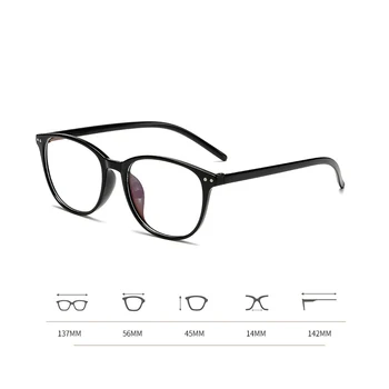 Elbru Dioptrije(-100...-600) Anti Modra Svetloba Kratkovidnost Očala Za Ženske, Moške TR90 Okvir Krog Vision Care Kratkovidan Očala
