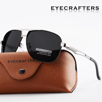 Eyecrafters Oblikovalec HD Polarizirana sončna Očala Mens Vožnjo Pilotni sončna Očala Moda Dvojno Most UV400 Očala