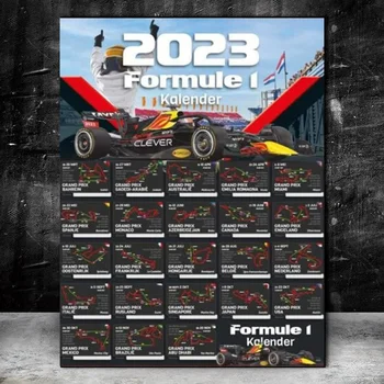 F1 2023 Nov Koledar Poster Tiskanje Za Dnevno Sobo Formula 1 Dirkah Sezone Progi Circuit Platno Stensko Slikarstvo Umetnost Doma Dekor