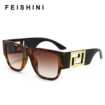 Feshini 2022 Italija Luksuzne blagovne Znamke Prevelik Kvadratnih sončna Očala Ženske UV400 Objektiv Retro sončna Očala Za Žensko Trendy Big oculos