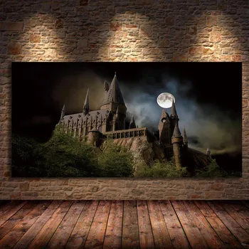 Harries Čarobno Kamen v soju Sveč ,Hogwartses Šoli Čarovništva Sova Plakat Platno Stensko Slikarstvo v slikah, Otroci Soba Dekor