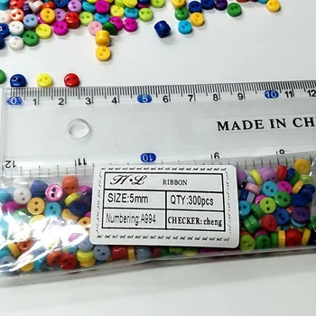 HL 300pcs 6 mm mini smolo gumbi otroška oblačila šivalni pribor mešanje barv dve luknje DIY scrapbooking A994