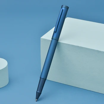 HongDian Temno Modra Gozd Roller Pero Podpis Pero Lepo Drevo Gladko Teksturo 0,5 mm Točko Pisanje Darilo Pero za Poslovne Doma