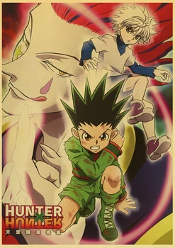 Hunter X Hunter Plakat Priljubljen Klasični Japonski Anime Retro Plakat Wall Art Domov /bar Dekor Sam Natisne Kraft papir, Kraft Papir za Animacijo