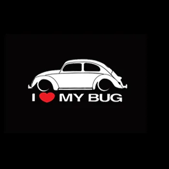 I Love Bug karoserije Nalepke za Volkswagen Beetle Avto Dodatki Vinil 18 CM*7 CM