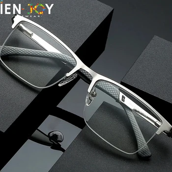 IENJOY Obravnavi Očala Moških Modra Svetloba Očala Kovinski Pol Okvir Presbyopia Očala Okvir Mens Poslovanje Računalnik Očala